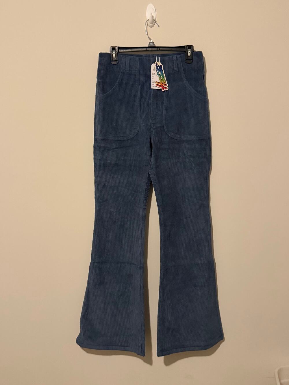 Hammies Women’s Navy Corduroy Bell Bottom Pants Size 30 New